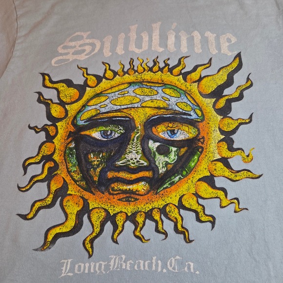 Sublime Sun Long Beach CA T Shirt Graphic Tee Band Music XL - Picture 1 of 6